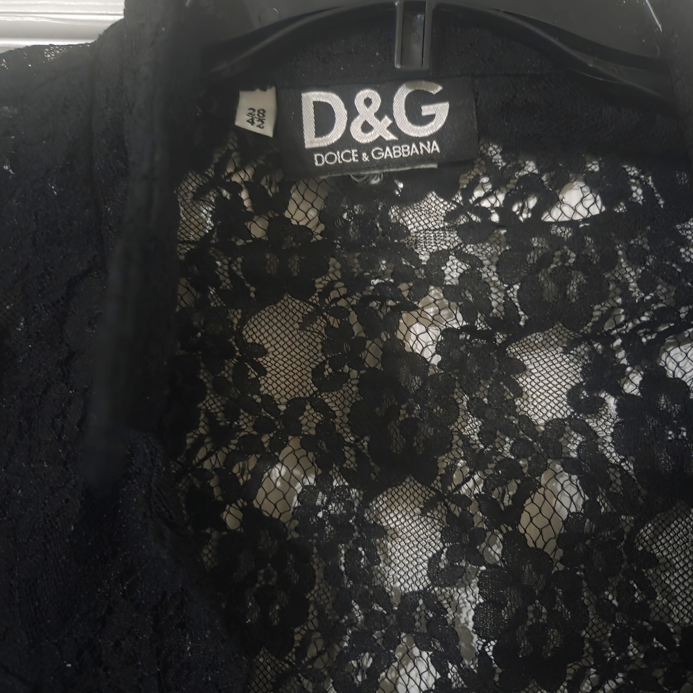 Dolce & Gabbana Black Floral Lace Jacket - Picture 2 of 2